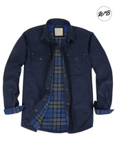 Load image into Gallery viewer, SPECIAL!! Men's Soft Twill Shirt Jacket with Flannel Lining.