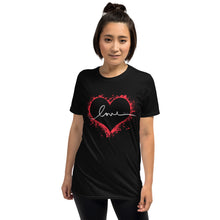 Load image into Gallery viewer, T-Shirt Short-Sleeve Unisex Tee with LOVE design.