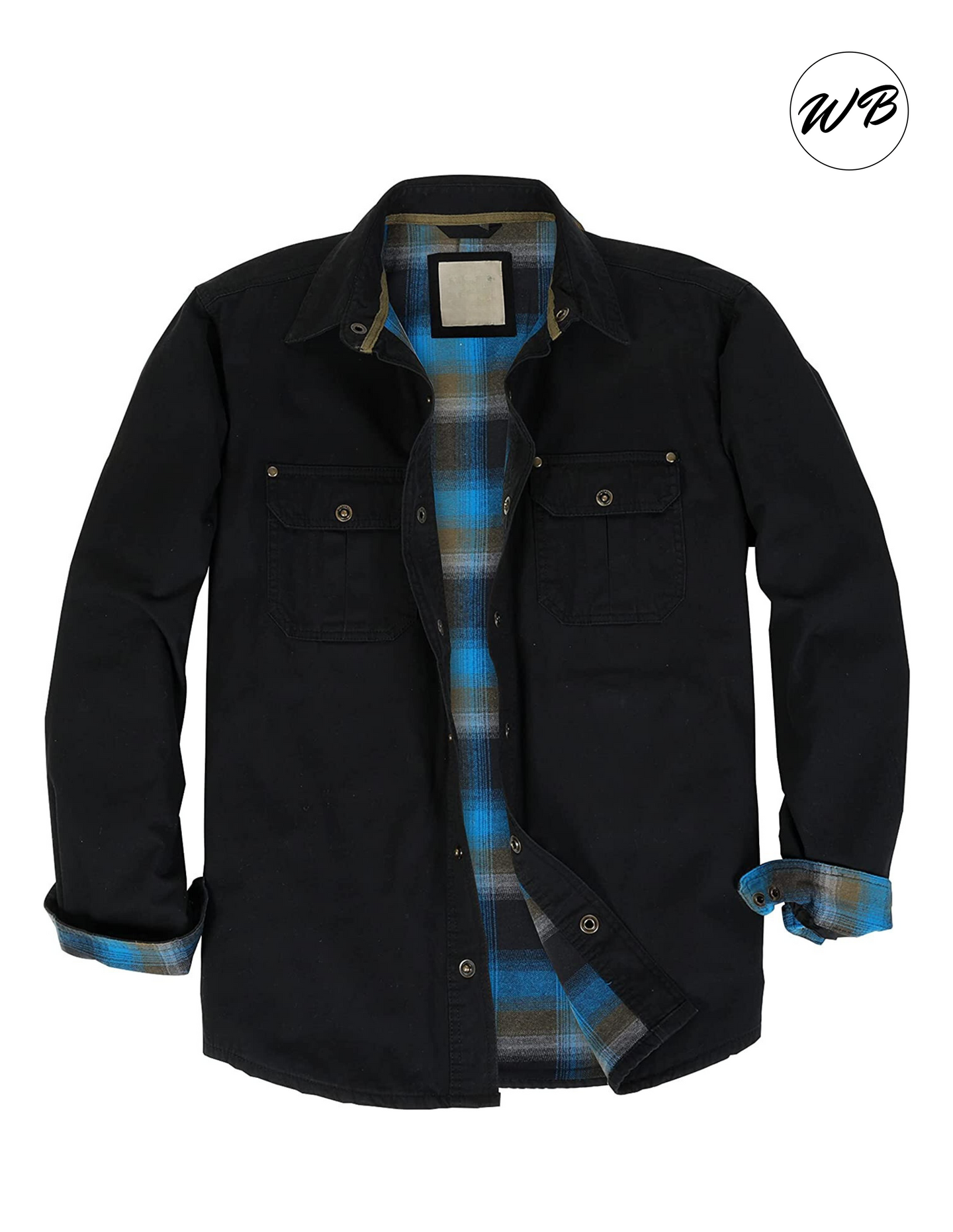 SPECIAL!! Men's Soft Twill Shirt Jacket with Flannel Lining.