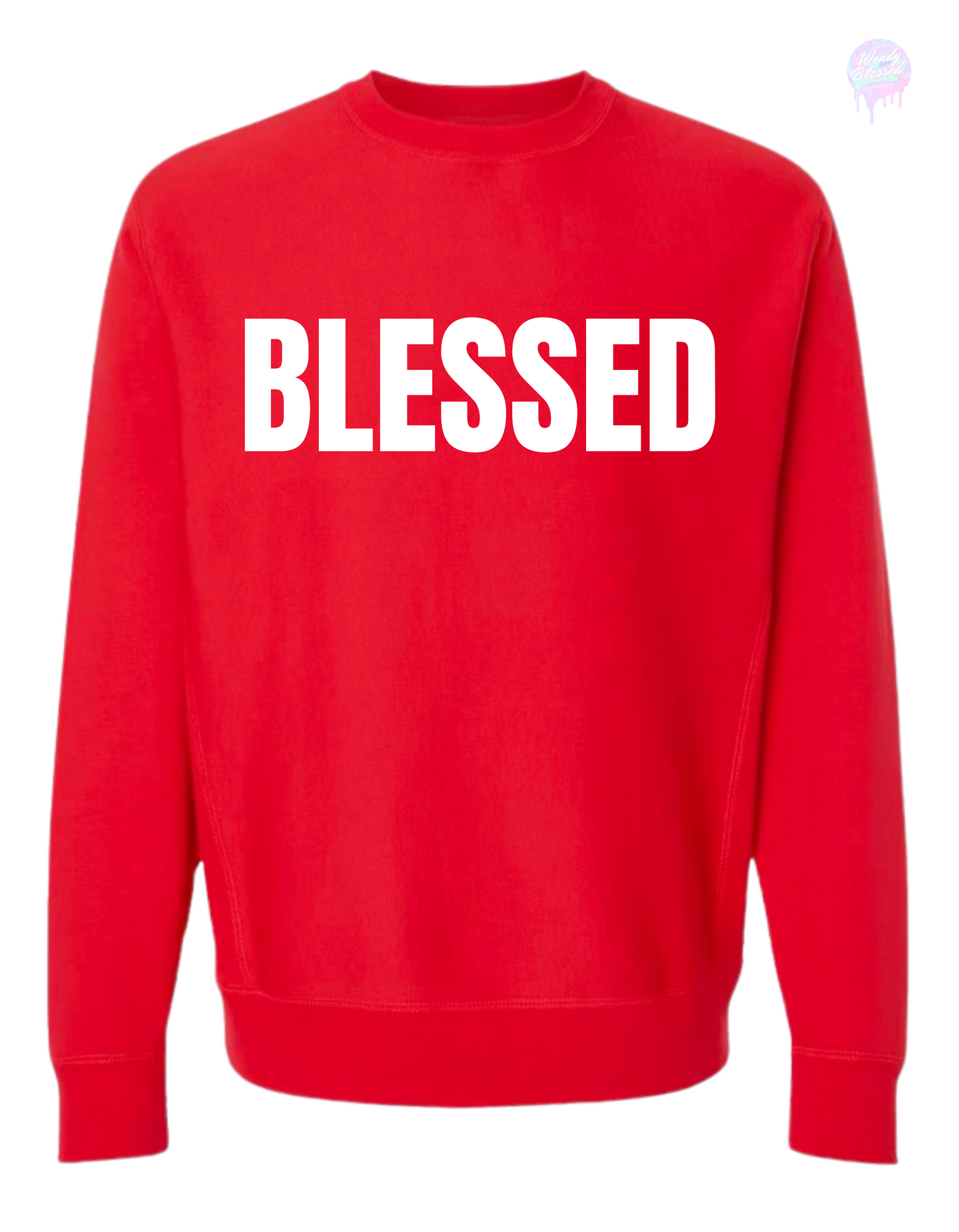 BLESSED Red Crewneck