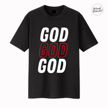 Load image into Gallery viewer, T-Shirt with 3 GOD letter Design.
