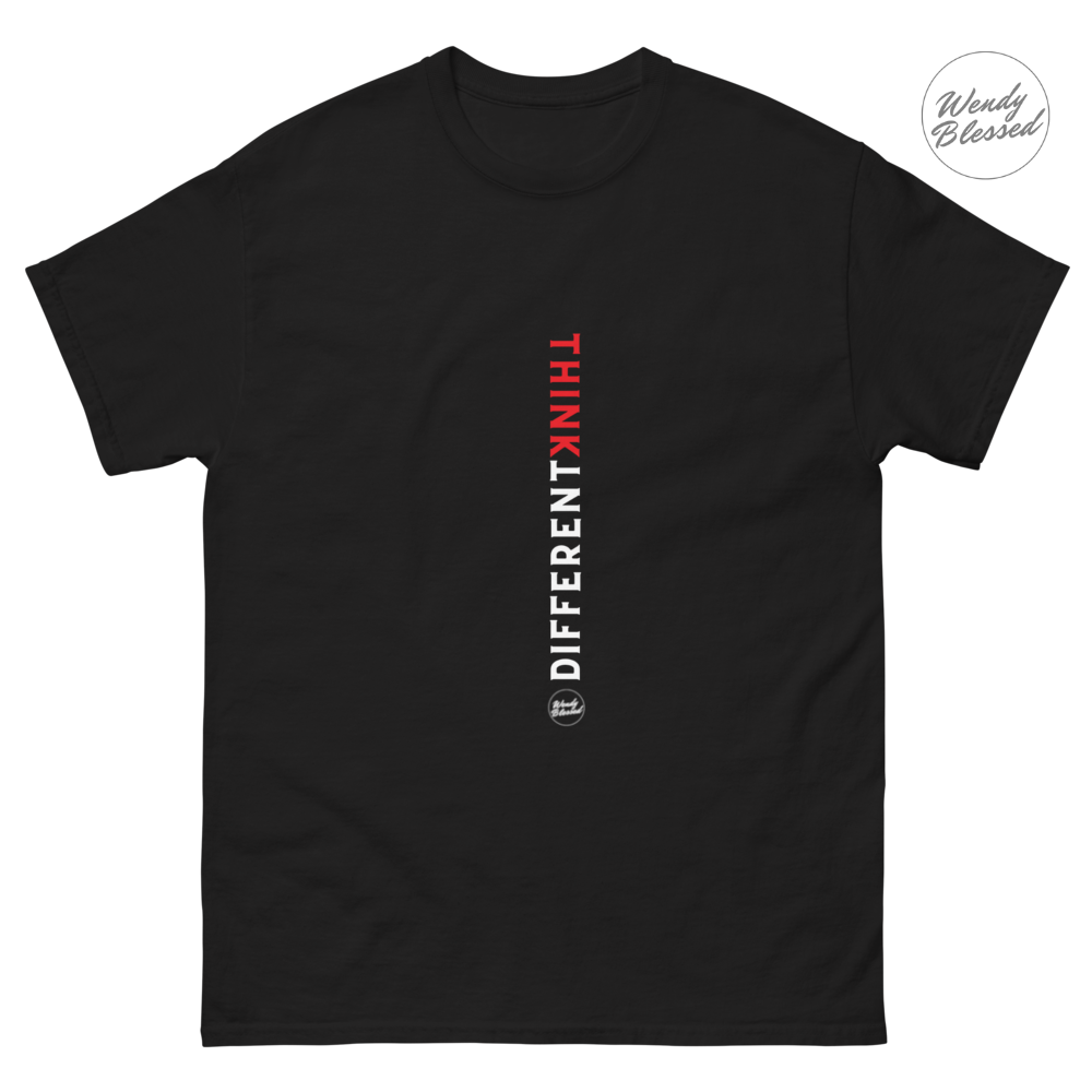 T-Shirt Black heavyweight with Think Different Design.