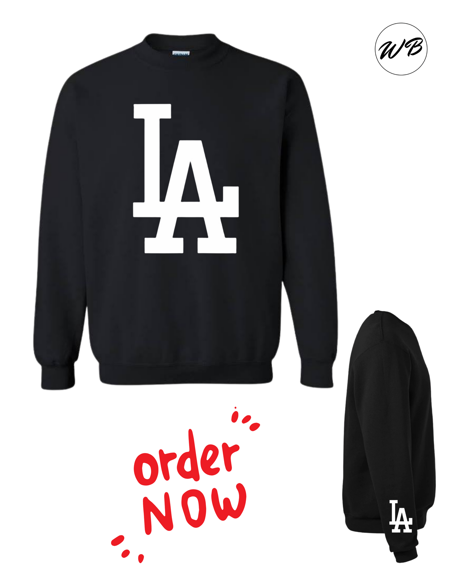 Los Angeles Dodgers Christmas Jumper Graphic Crew Sweatshirt - Mens