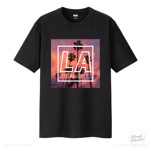 T-Shirt crew neck LA Los Angeles design.