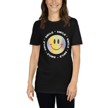 Load image into Gallery viewer, T-Shirt Short-Sleeve Unisex Happy Face Design.
